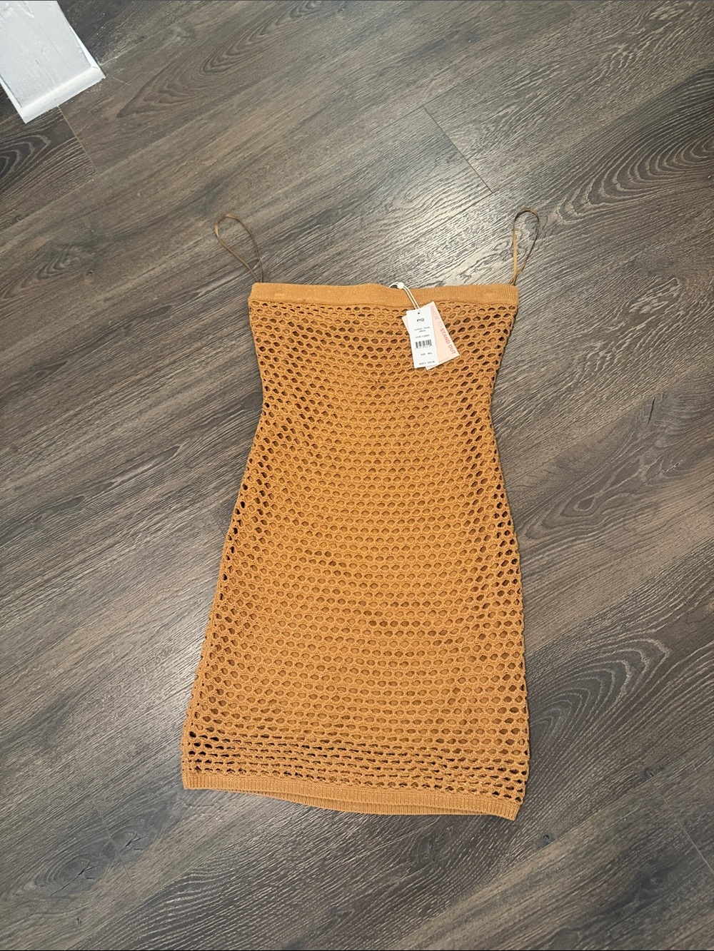 PQ Swim Mustard Strapless Crochet Beach Dress - Picture 4 of 6